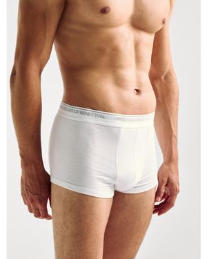 Benetton Benetton, Calzoncillos Bóxer De Algodón Elástico, Talla, Blanco Crema, Hombre - Negro