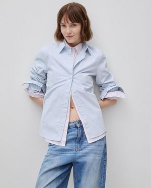 Benetton Benetton, Striped Cotton Shirt - Blue