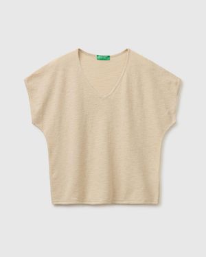 Benetton Benetton, V-Neck Jumper - Black