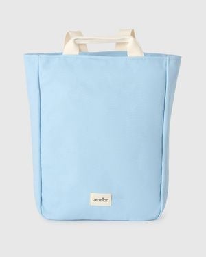 Benetton Benetton, Borsa Zaino Azzurra, Taglia, Blu Chiaro, Donna