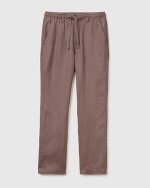 Benetton Benetton, Pure Linen Drawstring Trousers - Black