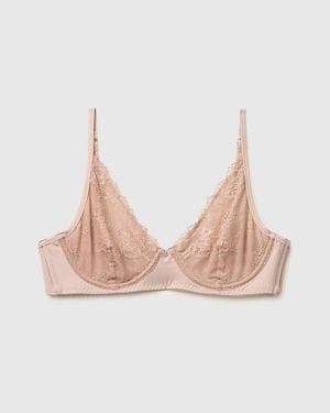 Benetton Benetton, Triangle Bra With Lace - Black