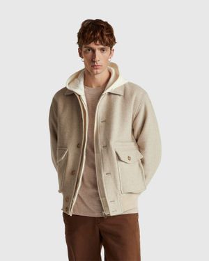 Benetton Benetton, Bomber Jacket - Natural