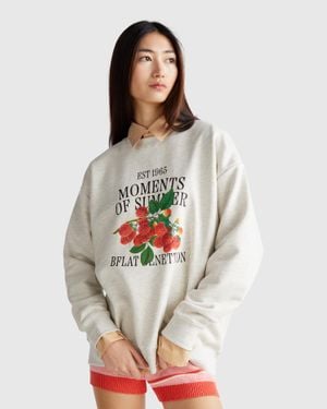 Benetton Benetton, Sweatshirt With Fruit Print - Black