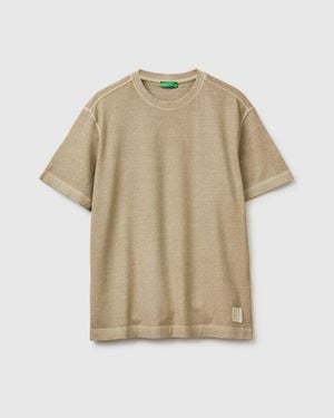 Benetton Benetton, Pigment Dyed T-Shirt - Natural