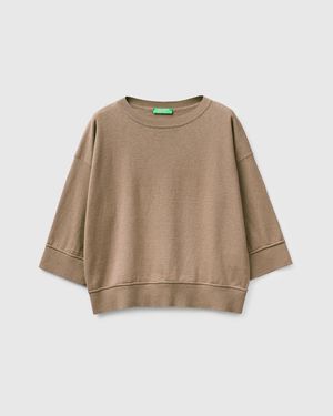 Benetton Benetton, Crew Neck Jumper - Black