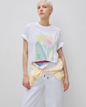 Benetton Benetton, Oversized T-Shirt With Print - Black