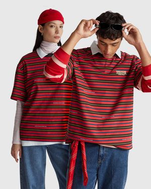 Benetton Benetton, Stranger Things Striped T-Shirt - Red