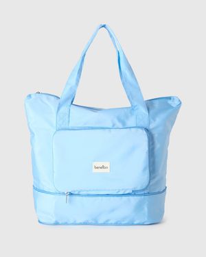 Benetton Benetton, Sac Bleu Refermable, Taille, Bleu Clair, Femme