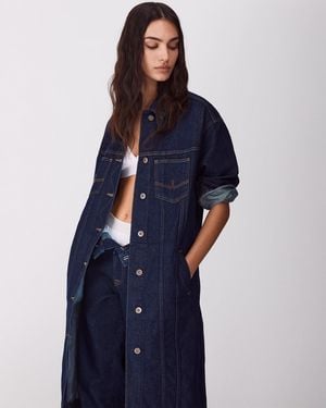 Benetton Benetton, Long Trench Coat - Blue
