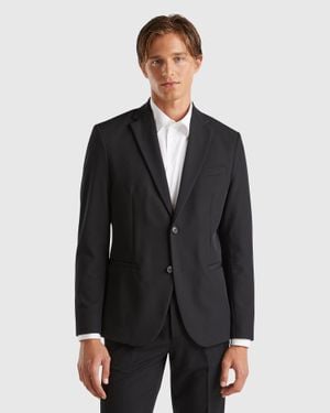 Benetton Benetton, Regular Fit Blazer - Black