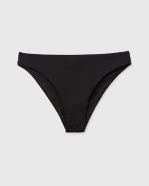 Benetton Benetton, Bañador Tipo Slip De Corte Alto, Talla, Negro, Mujer