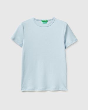 Benetton Benetton, Slim Fit Crew Neck T-Shirt - Blue