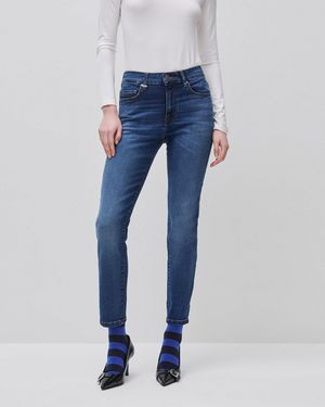 Benetton Benetton, Slim Fit High-Waisted Jeans - Black