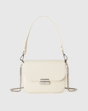 Benetton Benetton, Small Cream Be Bag With Coconut Print - Black