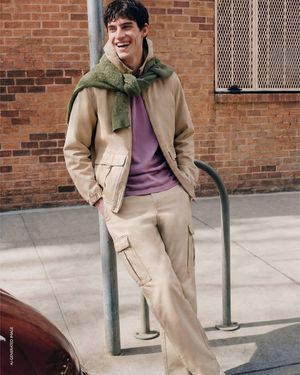 Benetton Benetton, Faded Cotton Cargo Trousers - Natural
