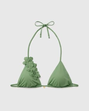 Benetton Benetton, Sea Triangle With Flower Application - Green
