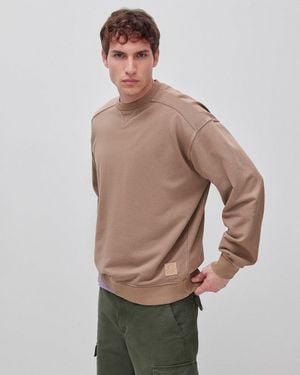 Benetton Benetton, Closed Sweatshirt With A Worn Look - Black