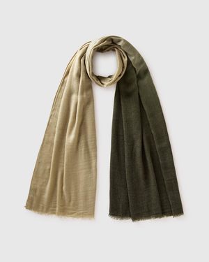 Benetton Benetton, Two-Tone Scarf - Green