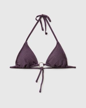 Benetton Benetton, Ribbed Beach Triangle With Lurex - Black