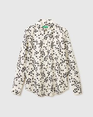 Benetton Benetton, Patterned Shirt - Black