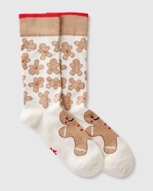 Benetton Benetton, Socks With Biscuit Inlay - Black