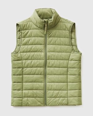 Benetton Benetton, Sleeveless Slim Fit Padded Jacket - Green