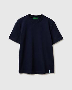 Benetton Benetton, Regular Fit Crew Neck T-Shirt - Blue