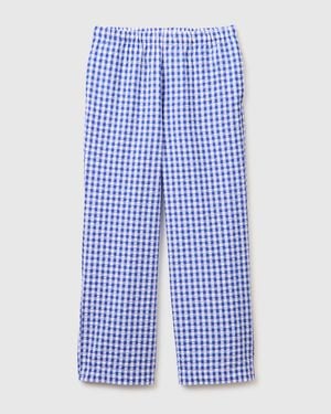 Benetton Benetton, Gingham Check Trousers - Blue