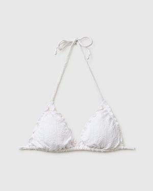 Benetton Benetton, Triángulo Marino De Jacquard, Talla, Blanco, Mujer - Negro