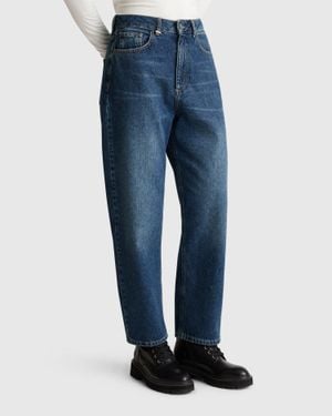 Benetton Benetton, Jeans Balloon Fit, Taglia, Blu, Donna