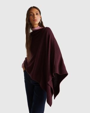 Benetton Benetton, Cashmere Blend Poncho - Black