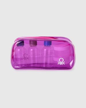 Benetton Benetton, Pequeño Estuche De Belleza De Pvc, Talla, Morado, Mujer