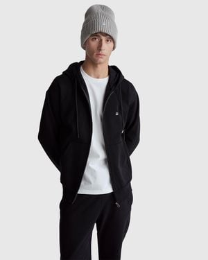 Benetton Benetton, Sudadera Con Logotipo En Mezcla De Algodón, Talla, Negro, Hombre