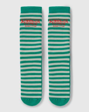 Benetton Benetton, Calzini A Righe Stranger Things, Taglia, Verde, Uomo