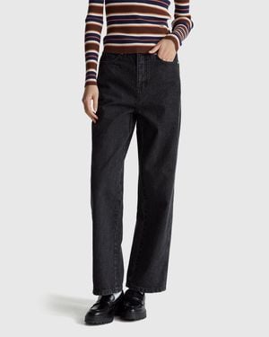 Benetton Benetton, Jeans Gamba Dritta, Taglia, Nero, Donna