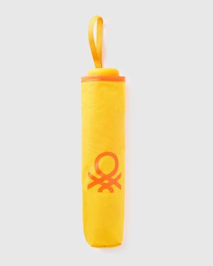 Benetton Benetton, Paraguas Amarillo, Talla, Amarillo, Mujer - Negro