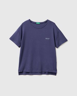Benetton Benetton, Stretch Modal T-Shirt - Blue