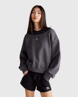 Benetton Benetton, Sweatshirt With Boat Neck - Black