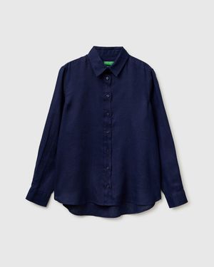Benetton Benetton, Camicia Regular Fit - Blu