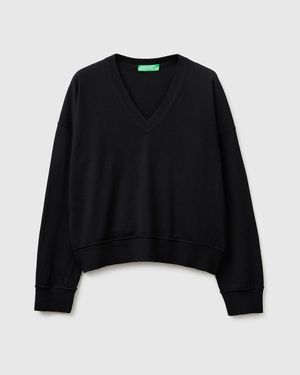 Benetton Benetton, V-Neck Jumper - Black