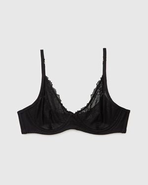 Benetton Benetton, Triangle Bra With Lace - Black