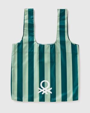 Benetton Benetton, Bolsa De Mano De Rayas Verdes, Talla, Verde, Mujer
