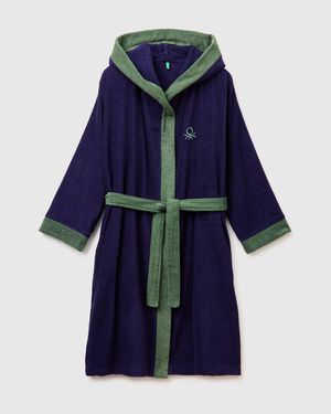 Benetton Benetton, Terry Bathrobe - Blue