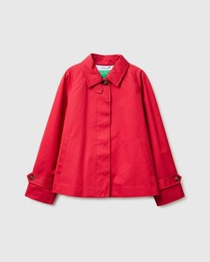 Benetton Benetton, Short Trench Coat - Red