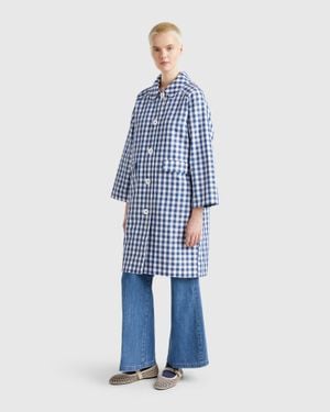 Benetton Benetton, Vichy Trench Coat - Black