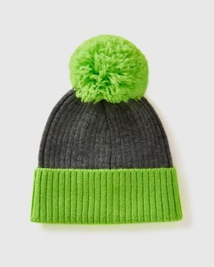 Benetton Benetton, Hat With Neon Details - Green