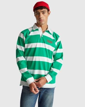 Benetton Benetton, Stranger Things Striped Polo - Green