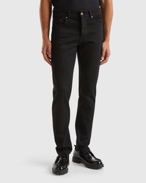 Benetton Benetton, Jean Slim Cinq Poches, Noir, Homme
