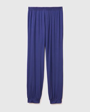 Benetton Benetton, Pantalones De Modal Elástico, Talla, Azul, Mujer